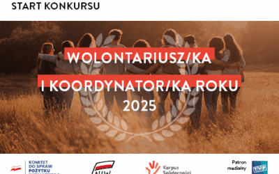 Ruszają ogólnopolskie konkursy „Wolontariusz/ka Roku 2025” i&nbsp;„Koordynator/ka Roku 2025”!