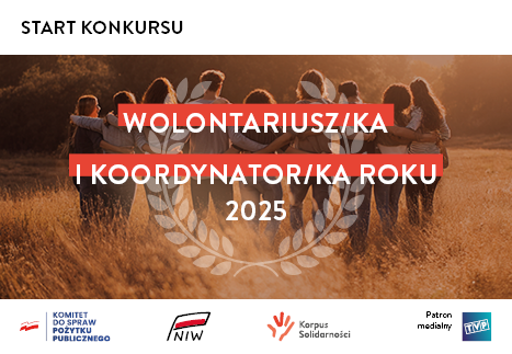 Ruszają ogólnopolskie konkursy „Wolontariusz/ka Roku 2025” i&nbsp;„Koordynator/ka Roku 2025”!